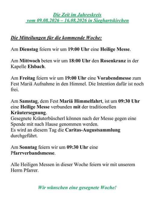 Mitteilungen
